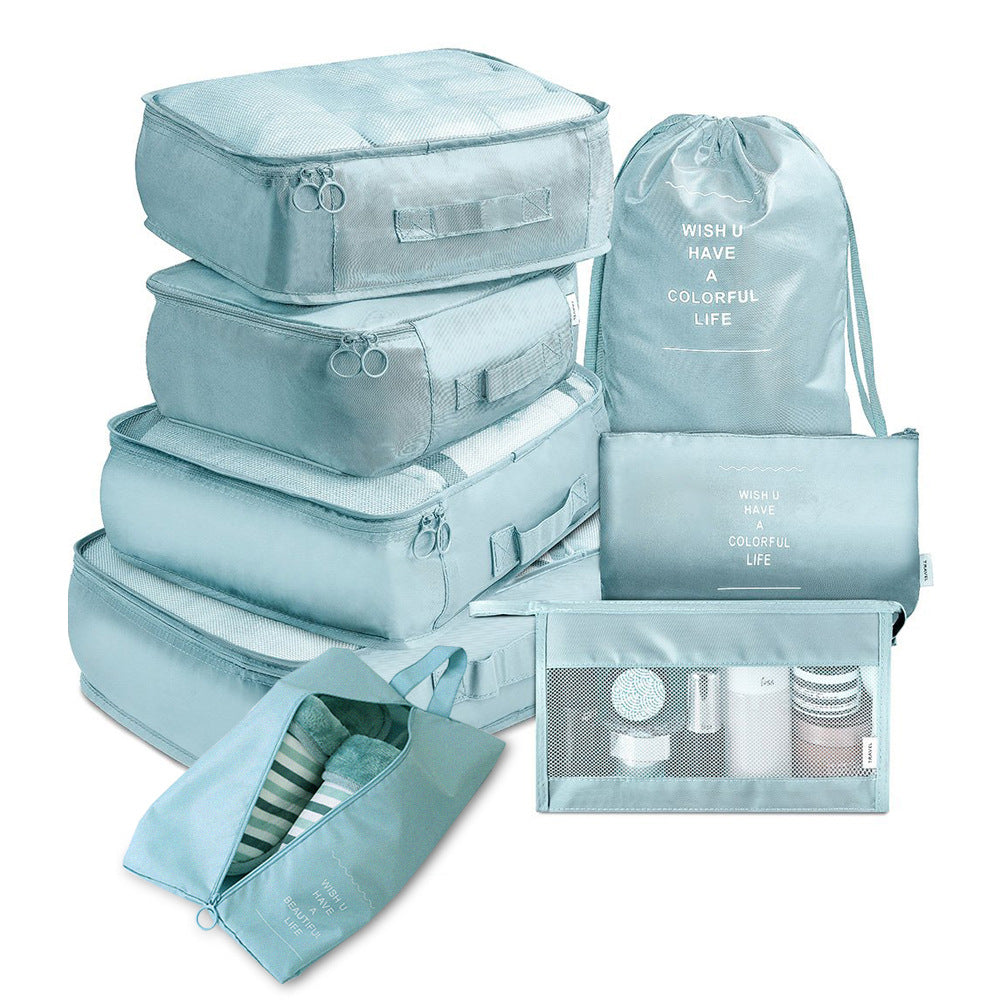 8-piece Set Luggage Divider Bag Travel Storage Clothes Underwear Shoes Organizer Packing Cube Bag