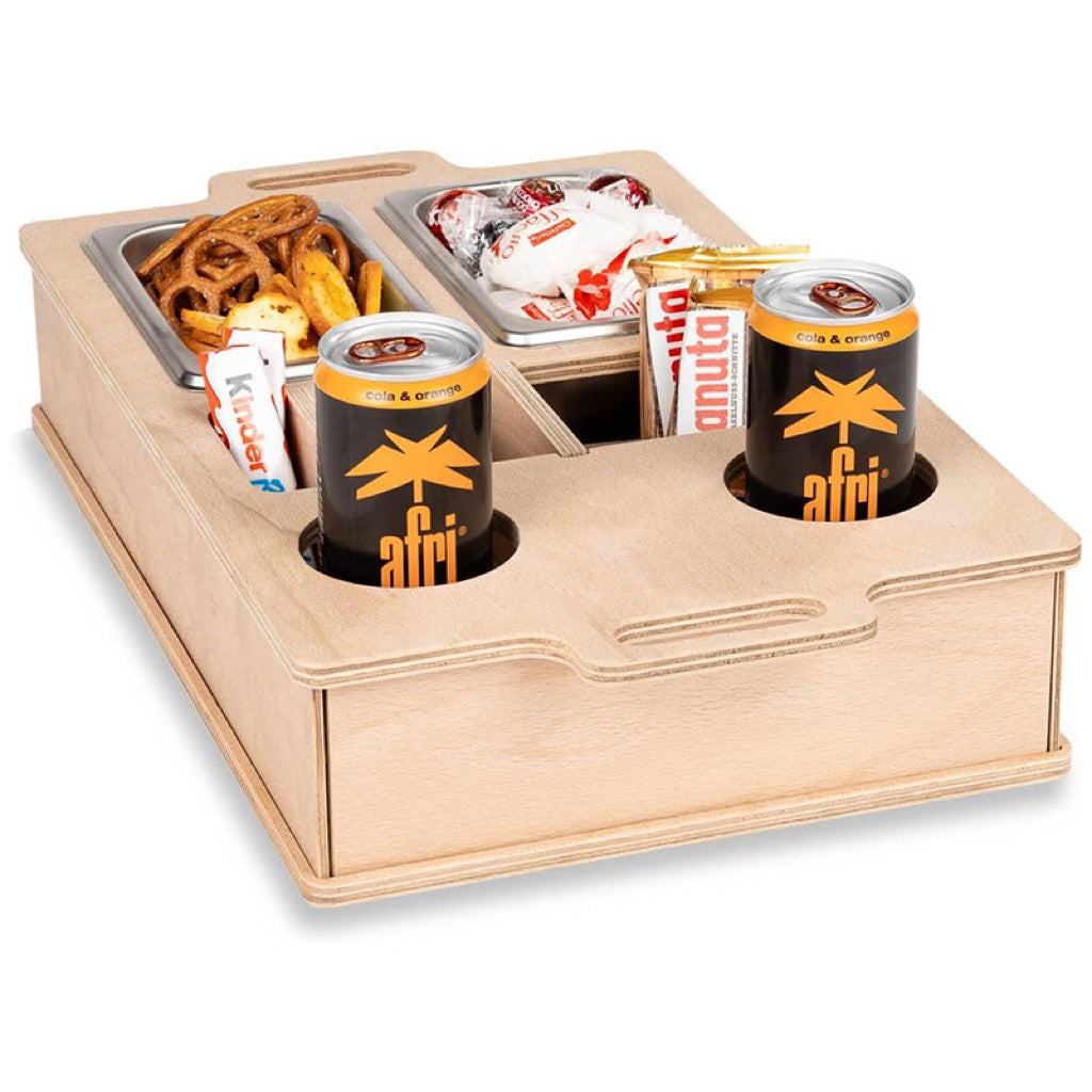 Natural Sofa Butler Snack Drinks Placed Wooden Box