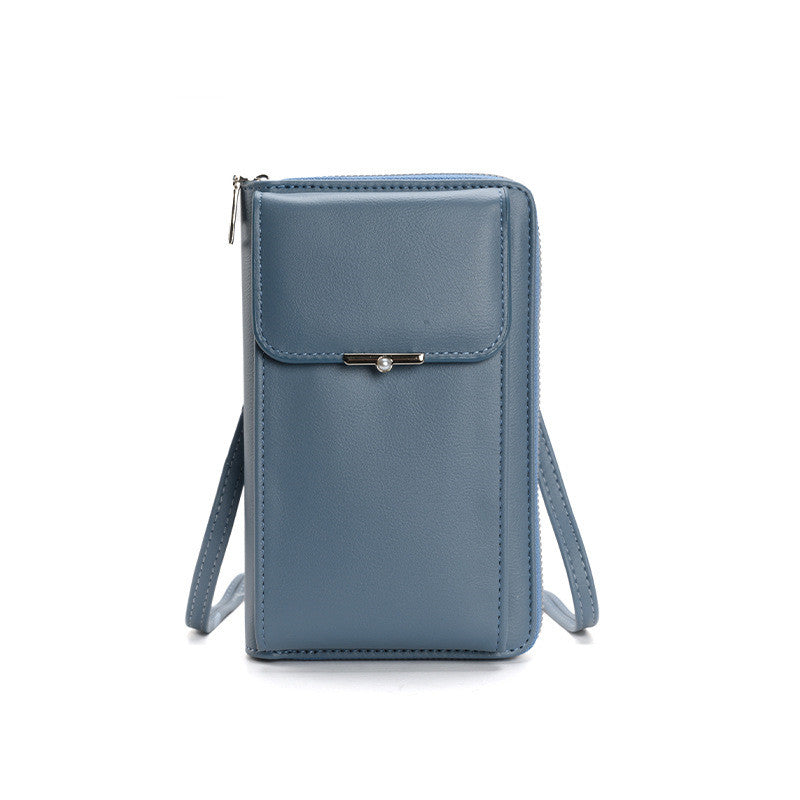 Fashion Large Capacity Mobile Phone Bags Women Small Zipper Crossbody Shoulder Bag Long Wallet