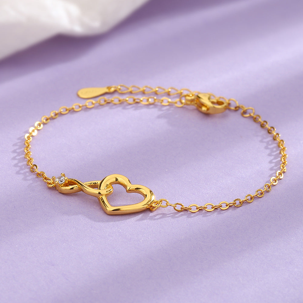 Heart-shape Bracelet Fashion Versatile Love Bracelet Gift For Girlfriend Valentine's Day