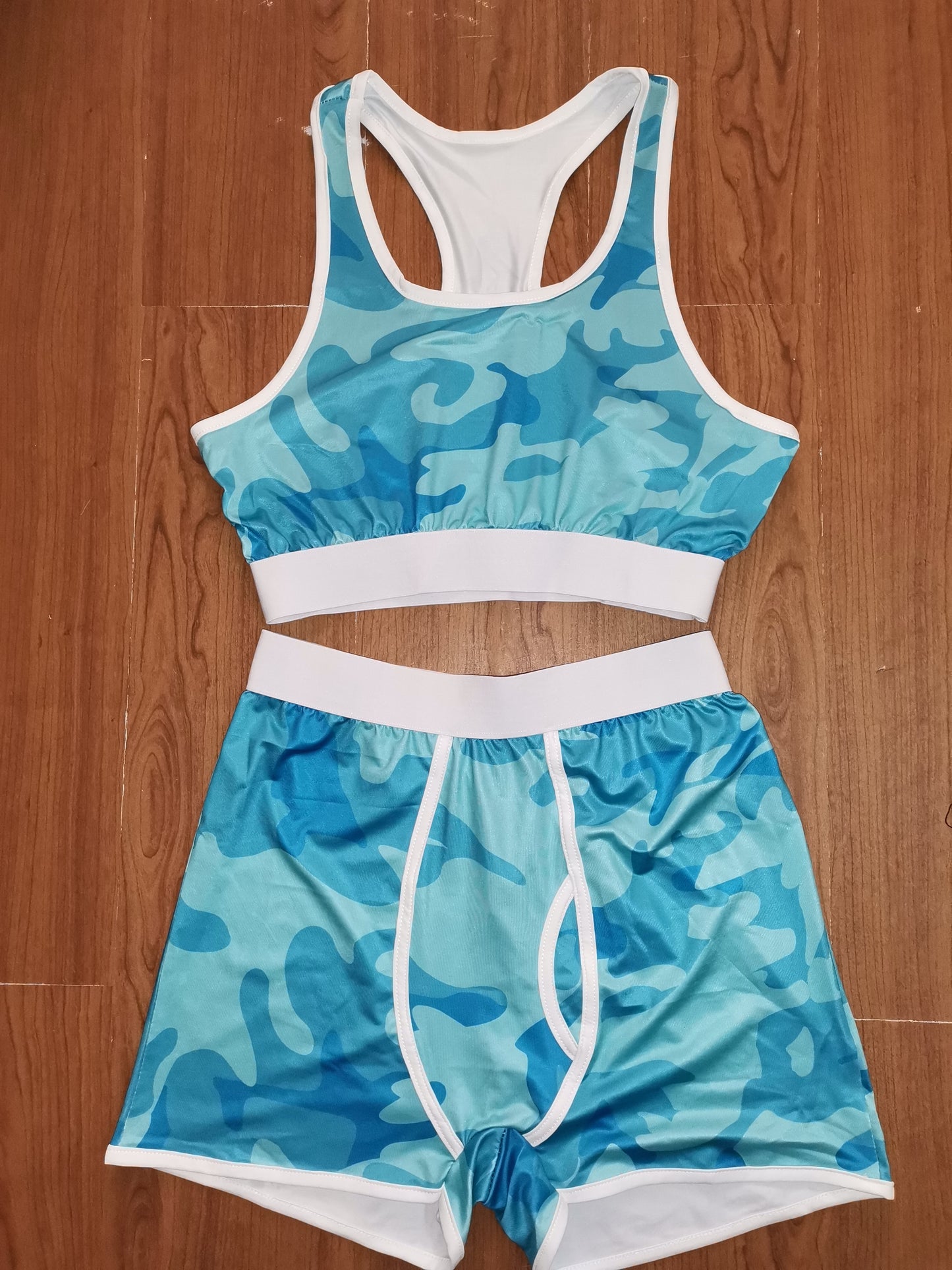 Shorts and Crop Top  2 Piece Sleepwear Pajamas Set for Women