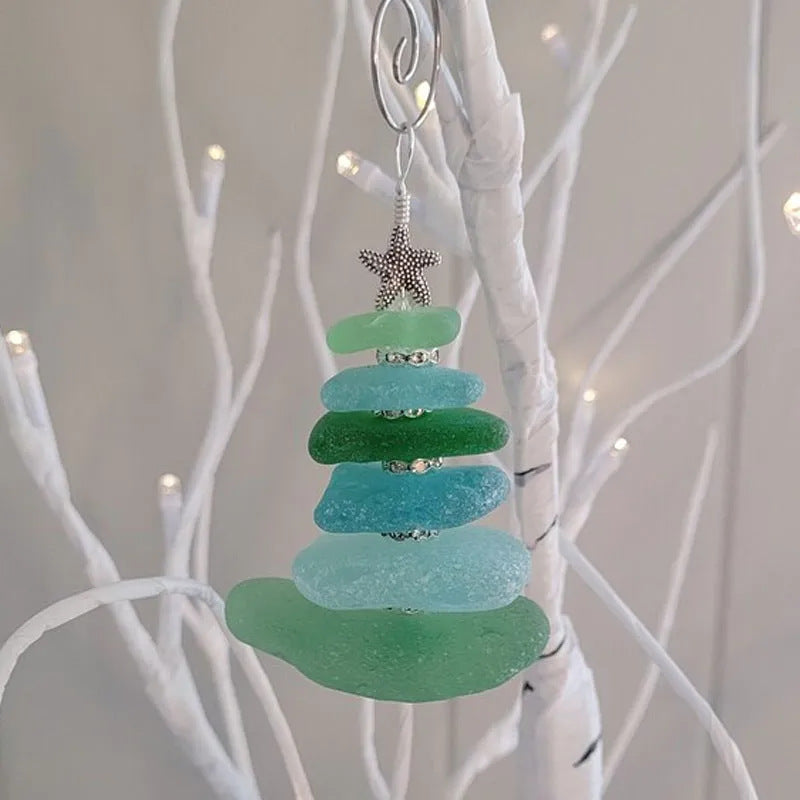 Marine Christmas Tree Decoration Pendant Christmas Sea Glass Hanging