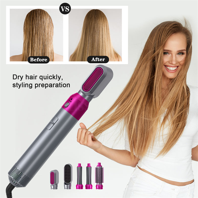 Five-in-one Hot Air Comb Automatic Hair Curler For Curling Or Straightening