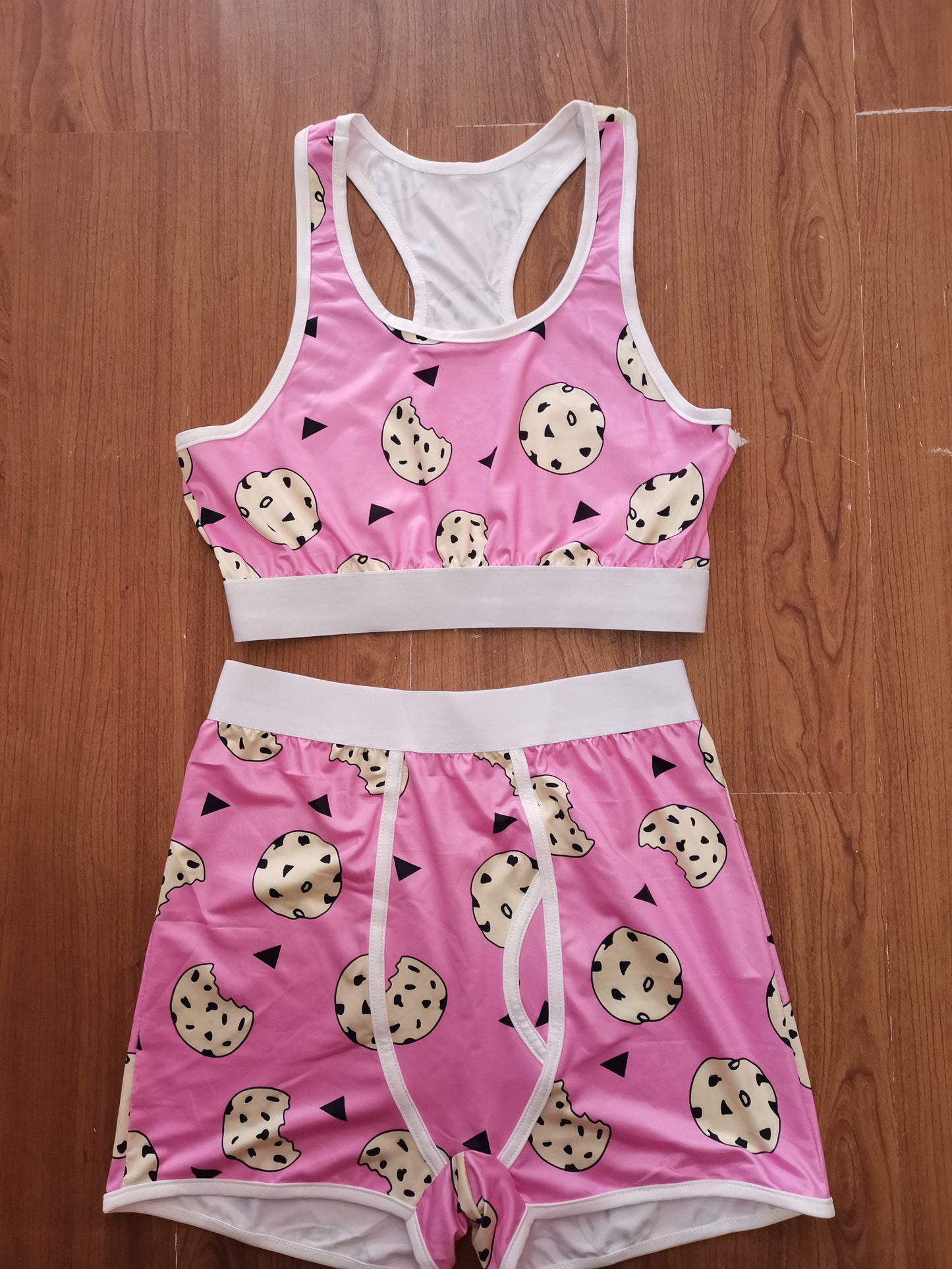 Shorts and Crop Top  2 Piece Sleepwear Pajamas Set for Women